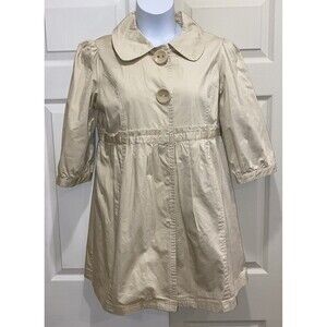 Twenty One Overcoat Womens Large Tan Button Up Jacket Coat NWT